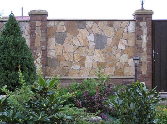 отделка территории сланцем