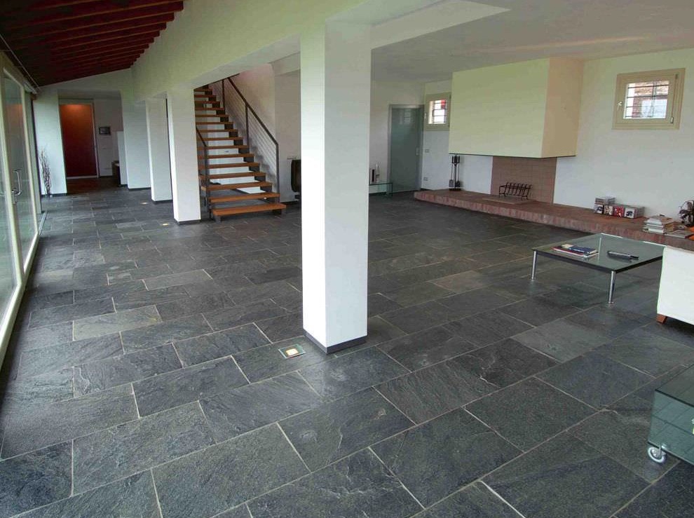 полы из сланца